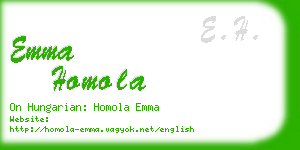 emma homola business card